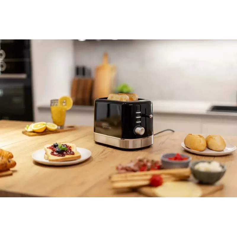Gorenje T800DB 2-sneet broodrooster, 800 W, 7 bruiningsstanden, zwart