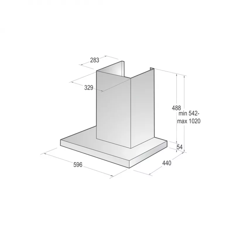 Gorenje WHT66236B wandafzuigkap zwart 650 m³/h