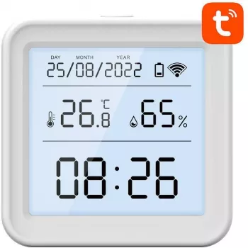 Gosund S6 slimme Wi-Fi temperatuur- en luchtvochtigheidssensor met LCD-display, Tuya-compatibel