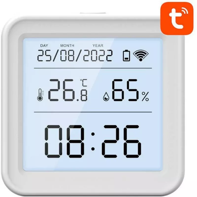 Gosund S6 slimme Wi-Fi temperatuur- en luchtvochtigheidssensor met LCD-display, Tuya-compatibel