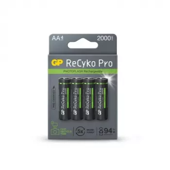 GP batterij (AA) oplaadbaar ReCyko+ Pro Fast Flash, NiMH, 4 stuks blister, 2000mAh