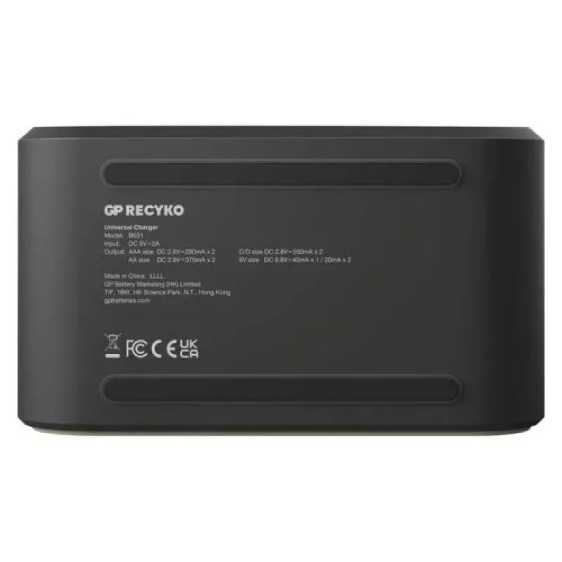 GP batterijlader B361 met 4 kanalen, 2600 mAh, 2,8 V, zwart EU