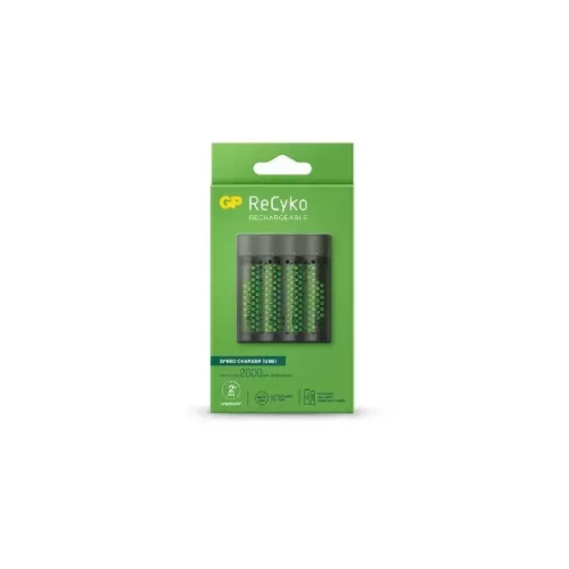 GP accu-oplader M451 met 4x AAA accu's 2700 mAh 1,2V zwart EU
