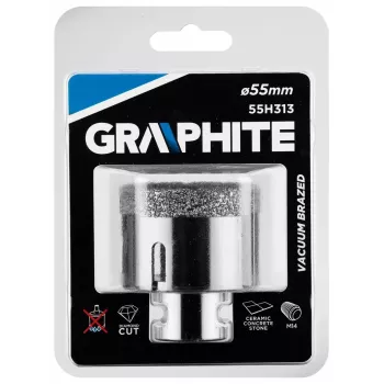 Graphite 55H313 19-delige HSS-R spiraalboor-set met koffer, 1-10 mm, DIN 338, zwart geoxideerd