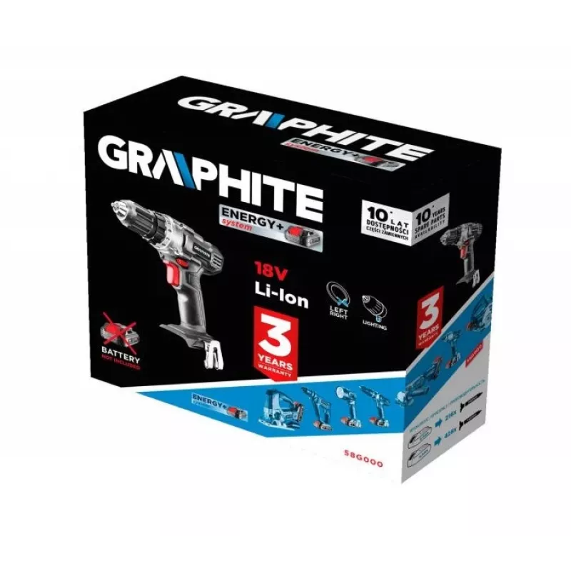 GRAPHITE 58G000 slagschroevendraaier Energy+ 18V 1250 t/min