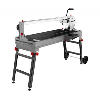 GRAPHITE tegelsnijder 1200 W, 250 mm diamantschijf, 920 mm snijlengte, waterkoeling, lasergeleiding