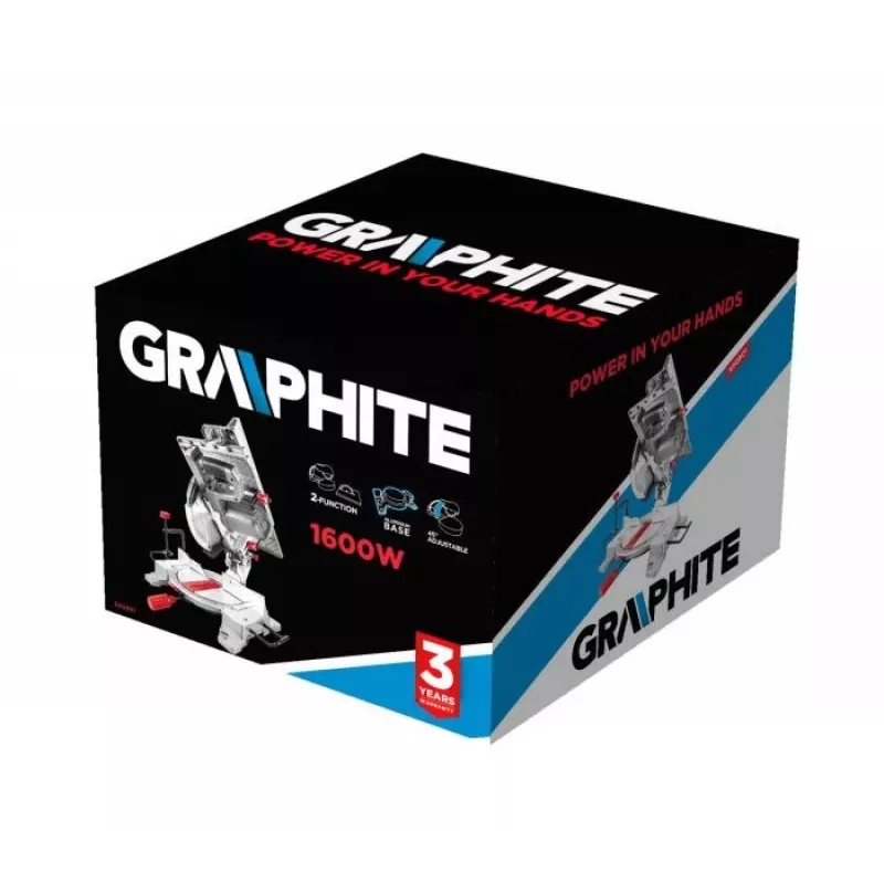 GRAPHITE universele zaag 1600W, 254 mm zaagblad, 30 mm boring