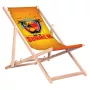GRB GreenBlue GB183 klassieke ligstoel van beukenhout met Enjoy The Summer opdruk