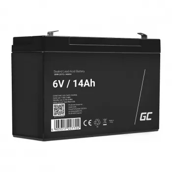 Green Cell vervangende accu AGM34 6V 14Ah AGM vlies-loodaccu
