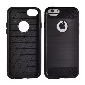 GreenGo Nokia 6.1 2018 TPU carbon hoesje zwart
