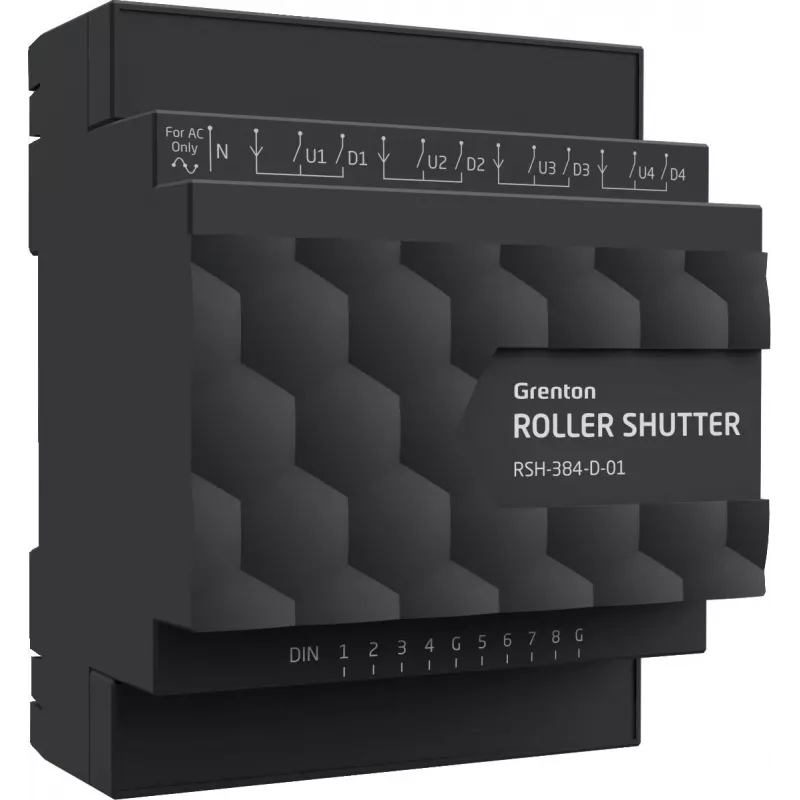 Grenton RSH-384-D-01 4-kanaals rolluikbesturingsmodule (DIN-rail, TF-bus)