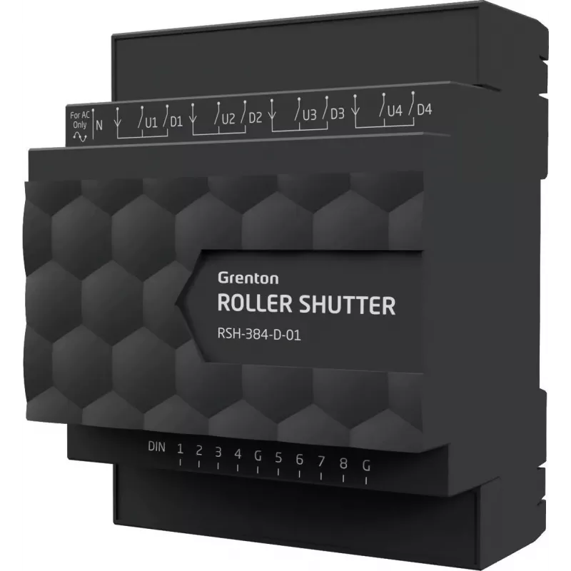 Grenton RSH-384-D-01 4-kanaals rolluikbesturingsmodule (DIN-rail, TF-bus)