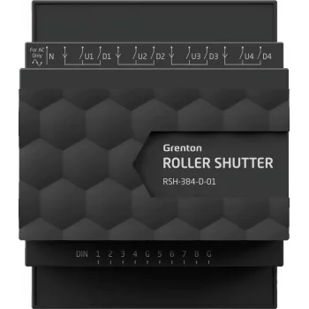 Grenton RSH-384-D-01 4-kanaals rolluikbesturingsmodule (DIN-rail, TF-bus)