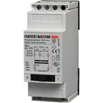 Grothe beltransformator GT 3173 S 4-12V 2/1,5A met netschakelaar (14083)