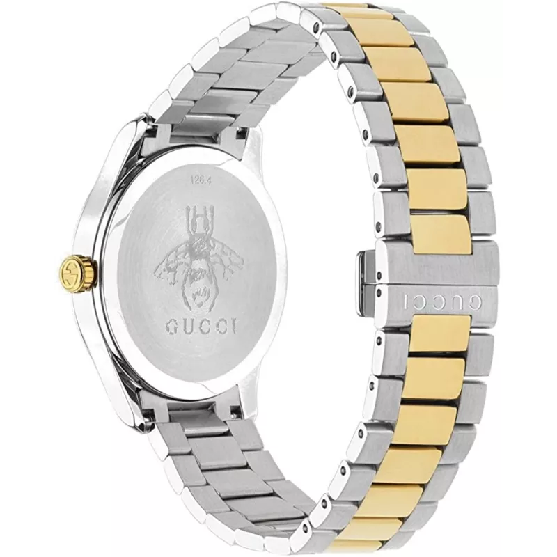 GUCCI G-Timeless heren quartz horloge YA1264075 38mm edelstaal zwarte wijzerplaat