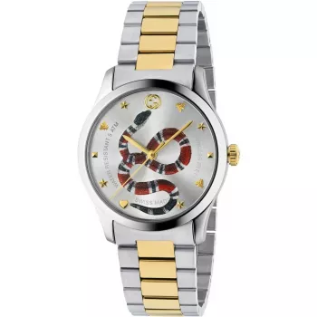 GUCCI G-Timeless heren quartz horloge YA1264075 38mm edelstaal zwarte wijzerplaat