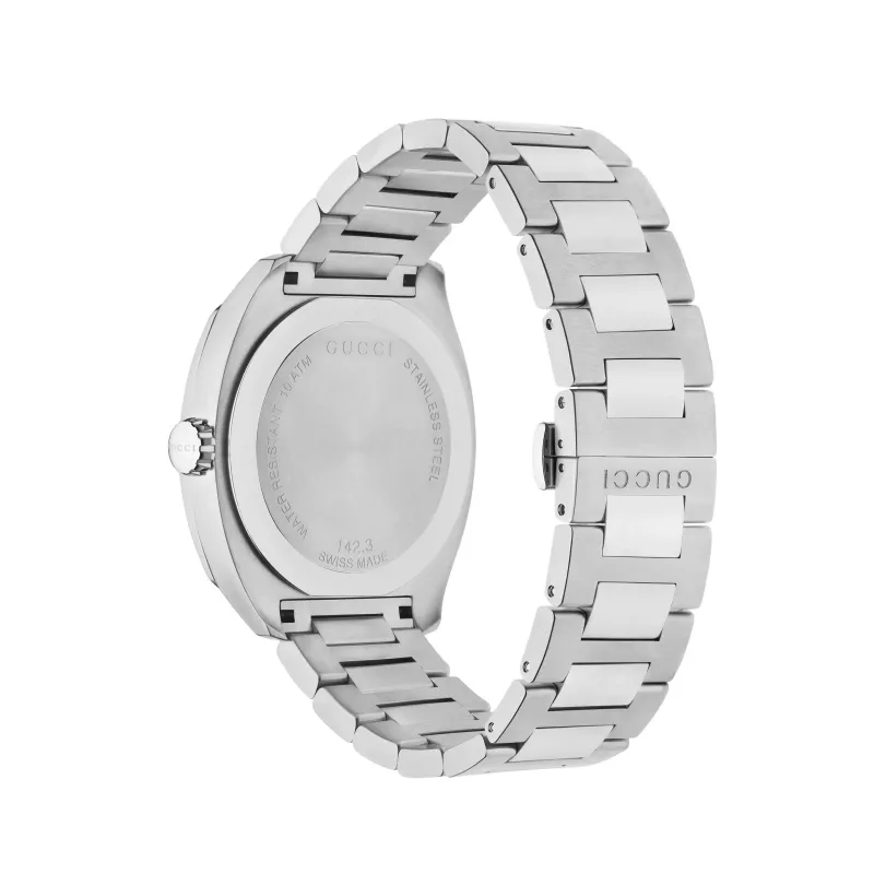 Gucci G-Timeless herenhorloge YA142303 41mm staal zwarte wijzerplaat