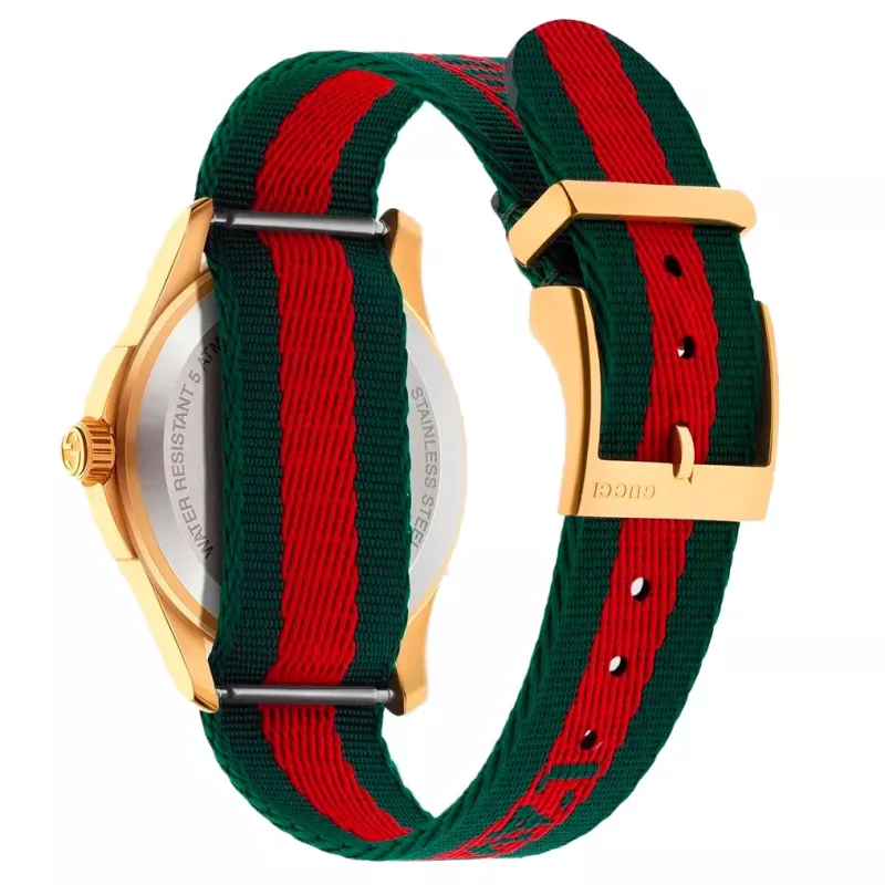 GUCCI G-Timeless unisex horloge YA126487B 38mm edelstaal zilveren wijzerplaat