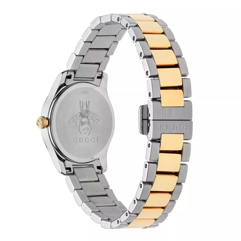 GUCCI G-Timeless dameshorloge YA126596 27mm edelstaal zilveren wijzerplaat