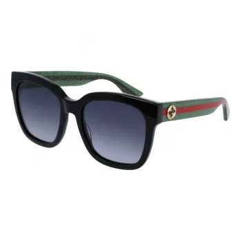 Gucci GG0034SN-002 Cat Eye zonnebril Zwart Grijs 54mm