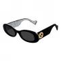 Gucci GG0517S-001 dames vierkante acetaat zonnebril zwart/grijs 52mm
