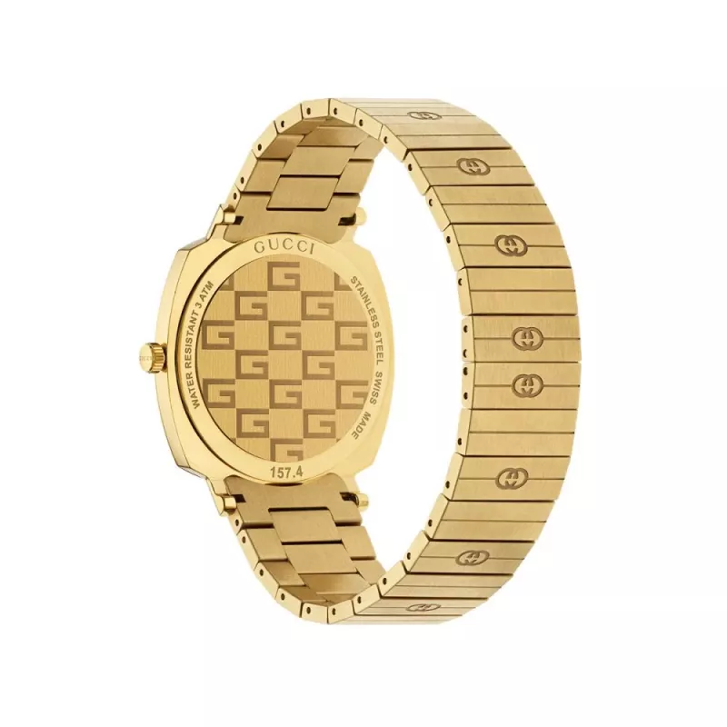 Gucci Grip unisex horloge 35mm edelstaal YA157409
