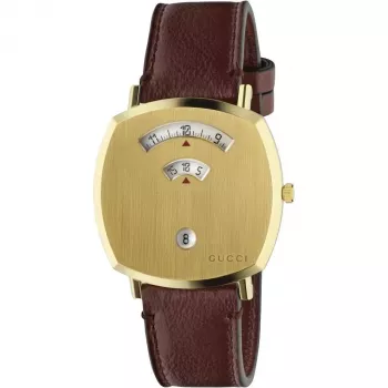 Gucci Grip unisex horloge YA157405 35mm edelstaal mesh