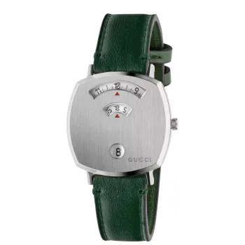 GUCCI Grip unisex horloge YA157406 35mm edelstaal zilveren wijzerplaat