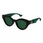 Gucci dameszonnebril GG0957S-001 zwart vierkant montuur grijze glazen 54mm