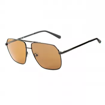 GUESS GF00060-6001E heren rechthoekige zonnebril zwart smoke tint 60/13/140 mm
