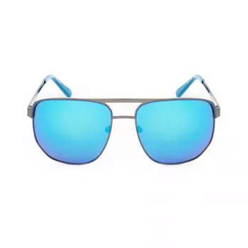 Guess GF00061-6106X herenzonnebril, zwart montuur, grijze glazen, 61 mm