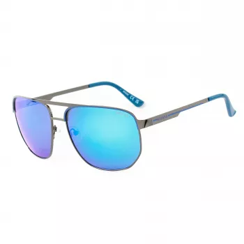 Guess GF00061-6106X herenzonnebril, zwart montuur, grijze glazen, 61 mm