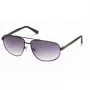 GUESS GF0244-6001A heren zonnebril vierkant - glanzend zwart montuur, smoke-gradient glas
