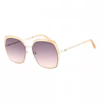 GUESS GF0410-5933F dames zonnebril - glanzend zwart montuur, gradient smoke glazen, 59 mm