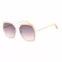 GUESS GF0410-5933F dames zonnebril - glanzend zwart montuur, gradient smoke glazen, 59 mm