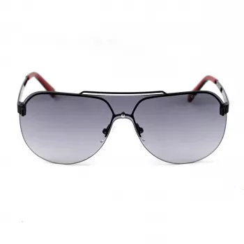 GUESS GF5053-0001B heren rechthoek zonnebril - zwart montuur, rookglas