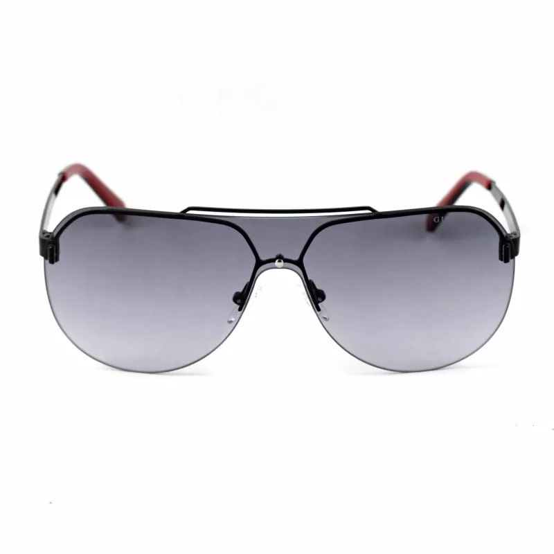 GUESS GF5053-0001B heren rechthoek zonnebril - zwart montuur, rookglas