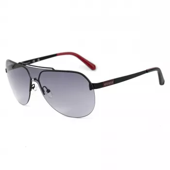 GUESS GF5053-0001B heren rechthoek zonnebril - zwart montuur, rookglas