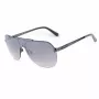 GUESS GF5053-0008F herenzonnebril, vierkant, zwart montuur, rookgrijze glazen, 58 mm