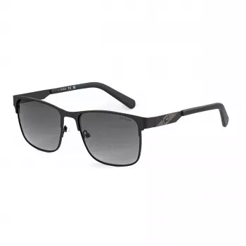 Guess GF5098-5602B heren vierkante zonnebril zwart smoke 56mm