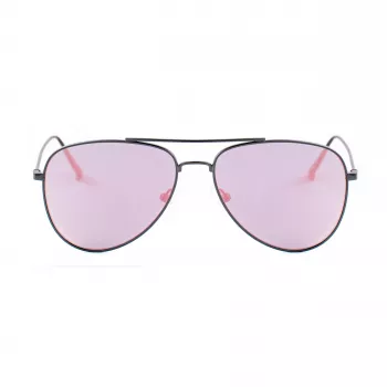GUESS GG1142SCQZ09Z unisex rechthoekige zonnebril - zwart montuur, grijze verloopglazen, 56 mm