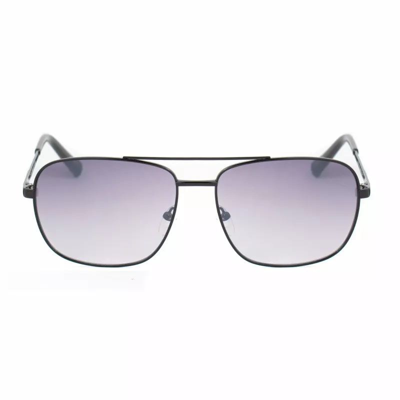 GUESS GG2114S-01B heren zonnebril zwart vierkant montuur grijs verloopglas 60mm