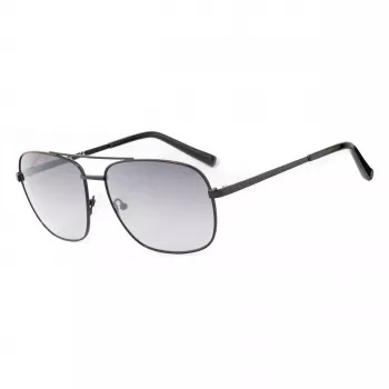 GUESS GG2114S-01B heren zonnebril zwart vierkant montuur grijs verloopglas 60mm