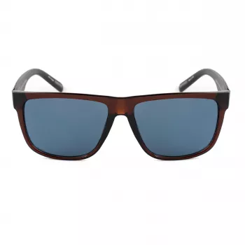 GUESS MAN zonnebril GO00058-6145V hoekig montuur glanzend zwart rookglas 61mm