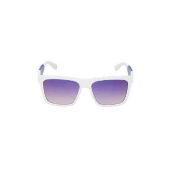 GUESS MAN zonnebril GO00067-5621C rechthoekig glanzend zwart montuur rookglas 56/16/145 mm
