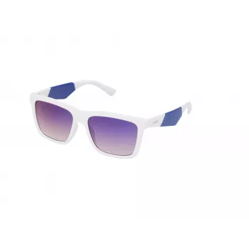 GUESS MAN zonnebril GO00067-5621C rechthoekig glanzend zwart montuur rookglas 56/16/145 mm