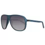 GUESS MAN zonnebril GU6876-5991B rechthoekig zwart montuur grijze glazen 59mm
