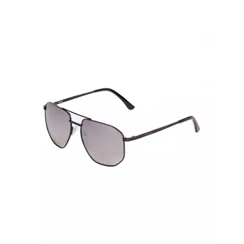 GUESS heren rechthoekige zonnebril GF5122-6001C - zwart montuur, rookglas 60 mm