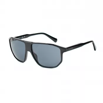 Guess heren zonnebril GF00010-6101A - glanzend zwart acetaat montuur, rookkleurige glazen, UV400-bescherming