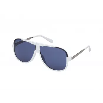 Guess herenzonnebril GO00060-6421V Havana rechthoekig acetaat 64/12/140 mm